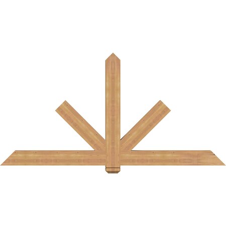 Ekena Millwork Kennewick Timber Gable Bracket, Western Red Cedar, 84"W x 42"H x 3 1/2"D x 5 1/2"F, 12/12 Pitch GBW084X42X0406KEN00SWR